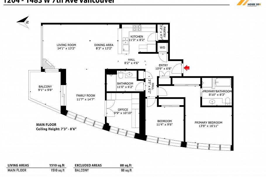 1204 1483 W 7th Avenue Vancouver, BC - 36