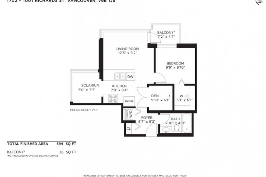 1702 1001 Richards Street Vancouver, BC - 22