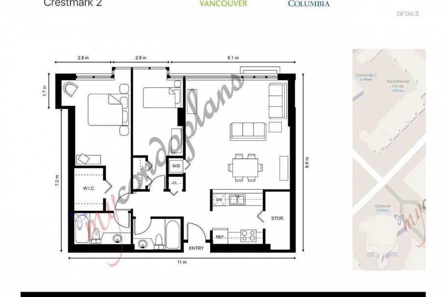608 1228 Marinaside Crescent Vancouver, BC - 30